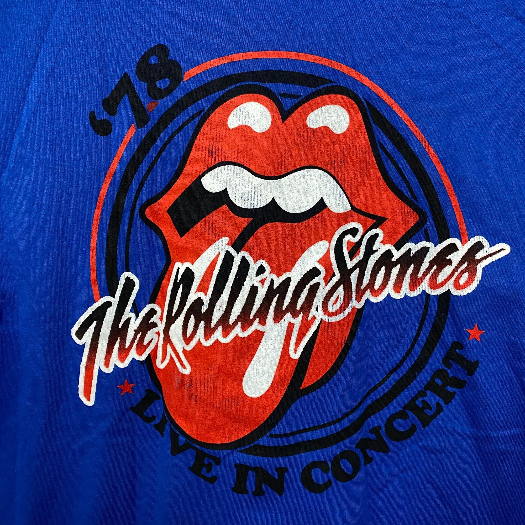 The Rolling Stones The Rolling Stones 78 Live in Concert blue Tshirt size Large Size US L / EU 52-54 / 3 - 3 Thumbnail