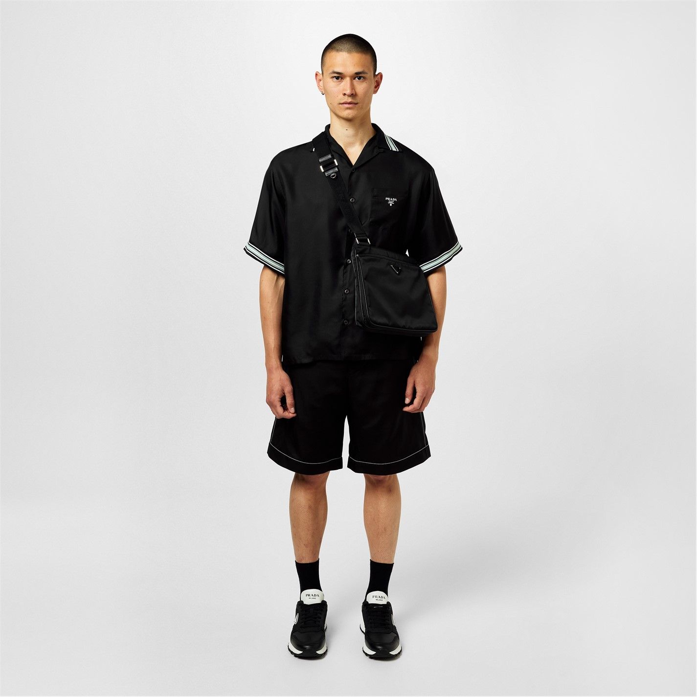 Prada PRADA Logo Twill Shirt Size US L / EU 52-54 / 3 - 5 Thumbnail