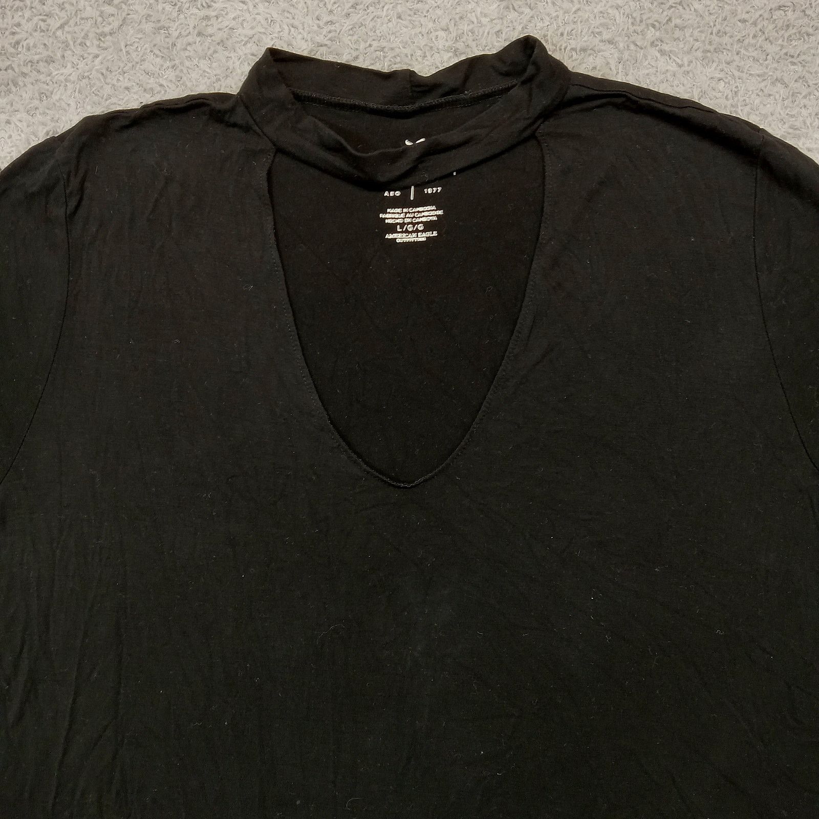 & Other Stories Lane Bryant Top 22/24 Womens 3/4 Sleeve Blouse Gray Pullover Size L / US 10 / IT 46 - 2 Thumbnail
