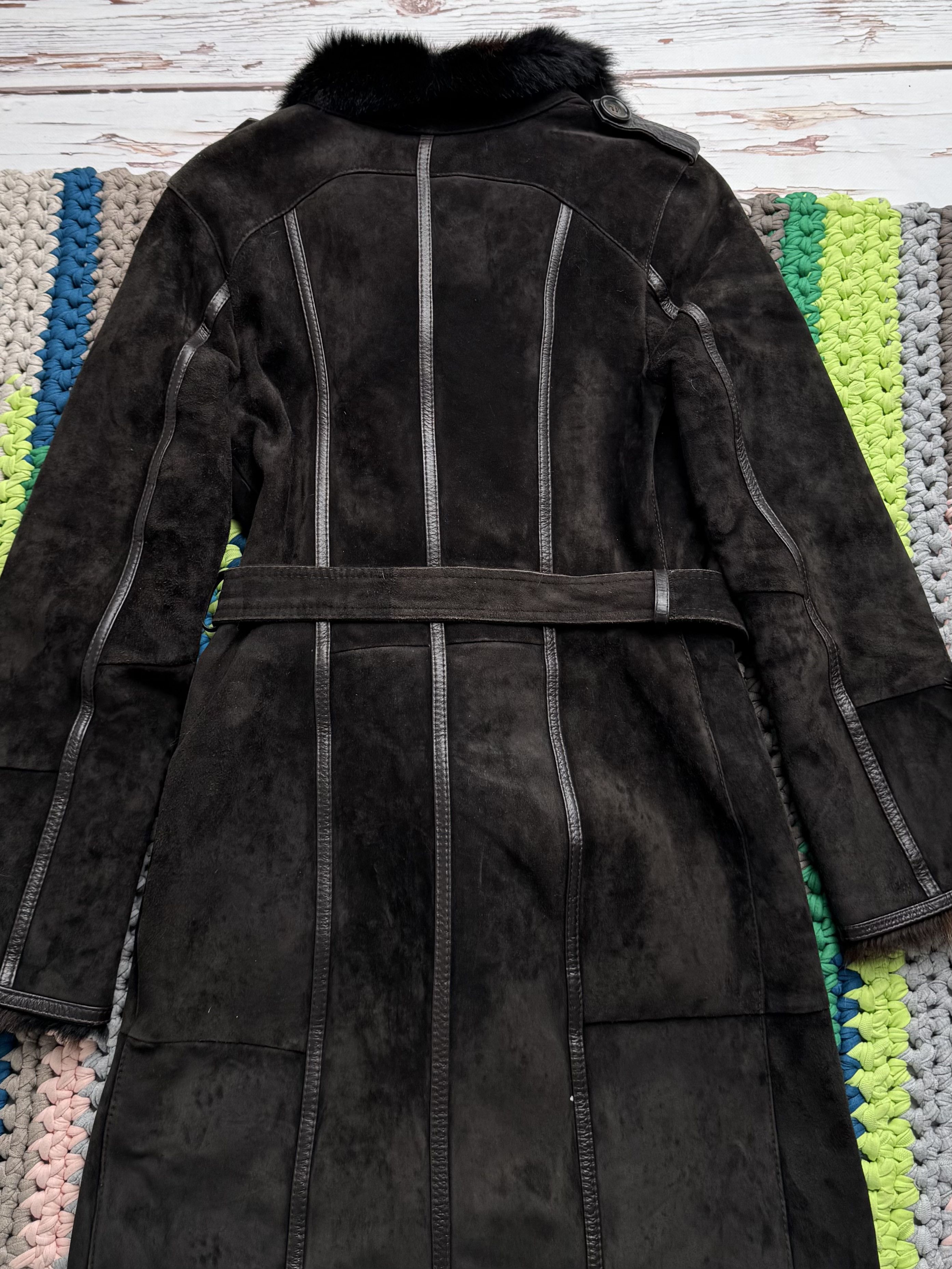 Vintage Vintage Real Leather&Fur Coat With Belt (D15)(D10) Size S / US 4 / IT 40 - 13 Thumbnail