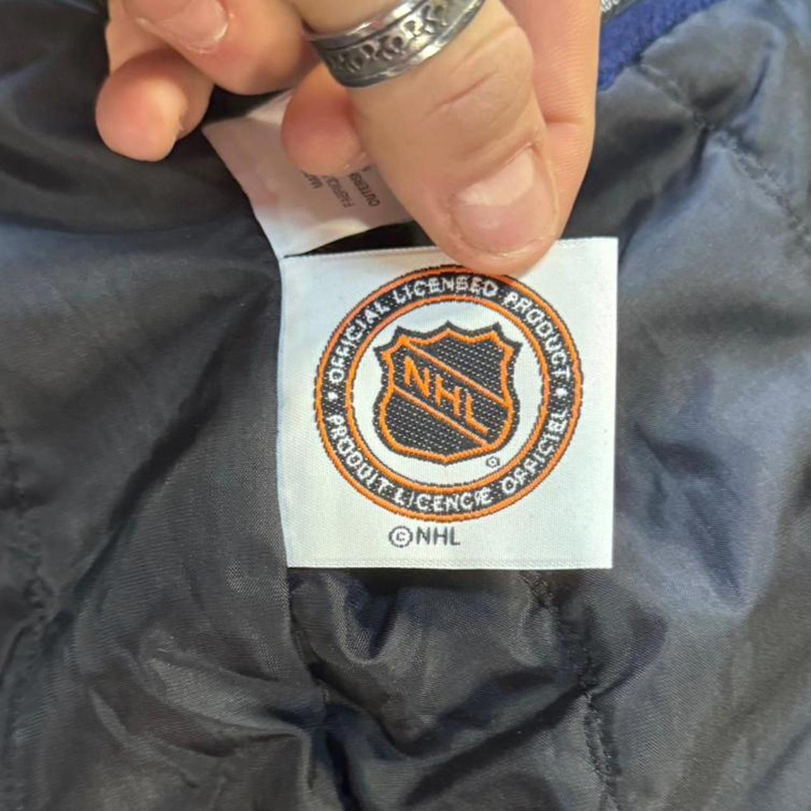 NHL Vintage 90s NHL Labatt Blue Limited Edition Leather Coat Size US L / EU 52-54 / 3 - 6 Thumbnail