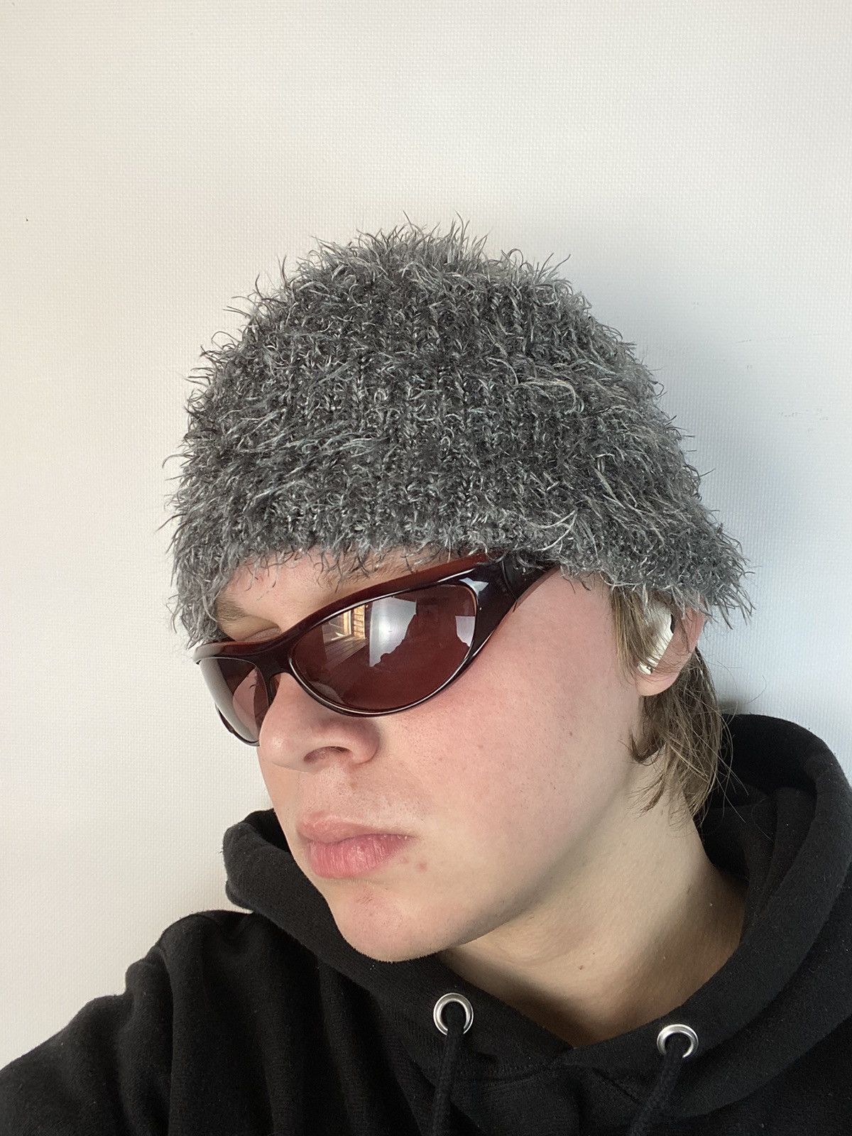 Hysteric Glamour × Japanese Brand Vintage fuzzy black mohair japanese ushanka hat avant garde Size ONE SIZE - 1 Thumbnail