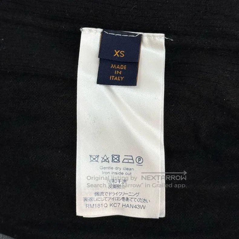 Louis Vuitton Louis Vuitton Black small logo embroidered cashmere sweate Size US XS / EU 42 / 0 - 6 Thumbnail