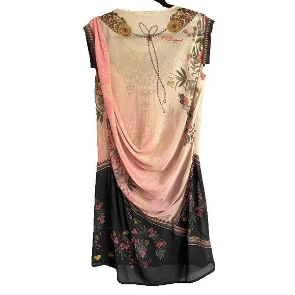 Desigual Desigual Elo Sheer Chiffon Flapper Bejeweled Knee Dress Size S / US 4 / IT 40 - 10 Thumbnail