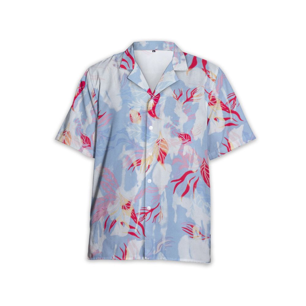 Designer Hawaiian Floral Shirt in Pale Blue Size US L / EU 52-54 / 3 - 1 Thumbnail
