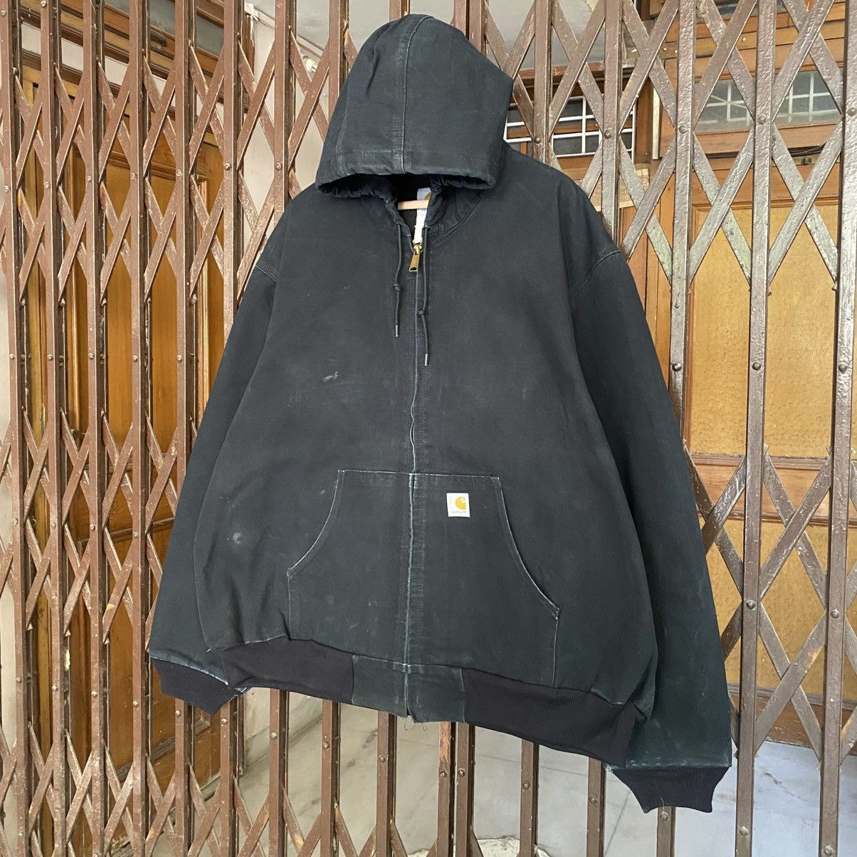 Carhartt Vintage Carhartt Black Active Hooded Jacket Size US XXL / EU 58 / 5 - 2 Thumbnail