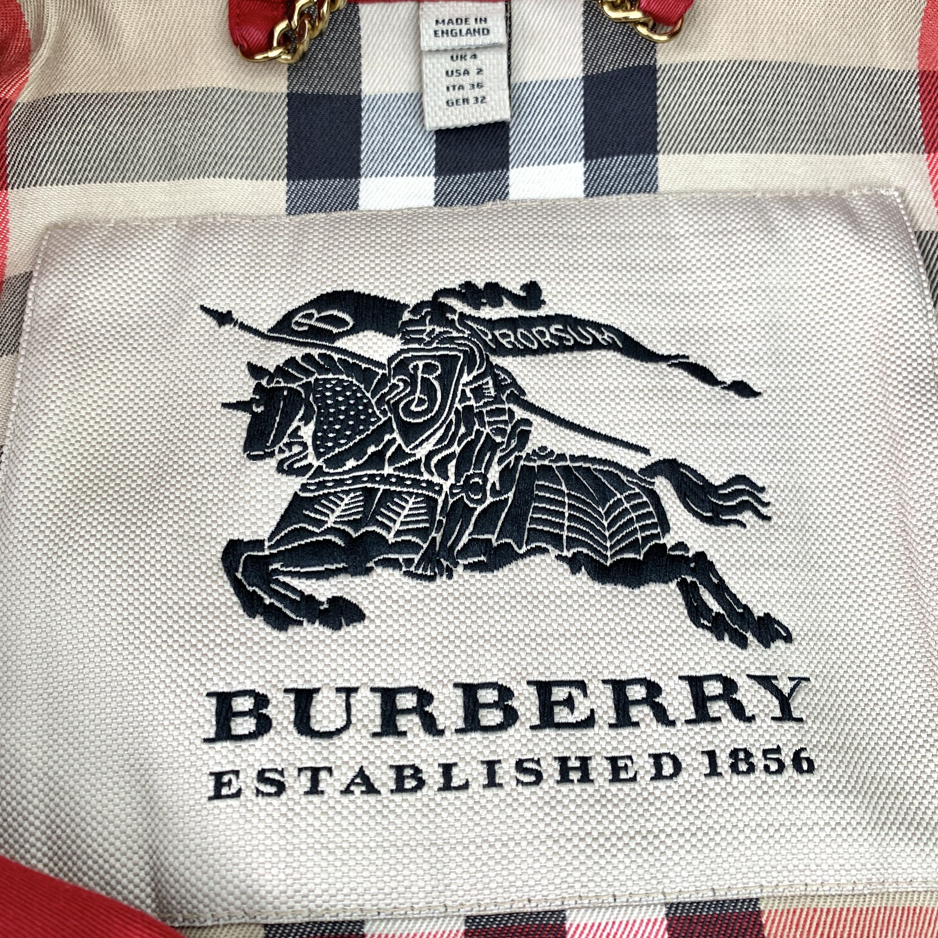 Burberry Burberry Red Cotton Trench Coat with Belted Waist (Size XS) Size XS / US 0-2 / IT 36-38 - 3 Thumbnail