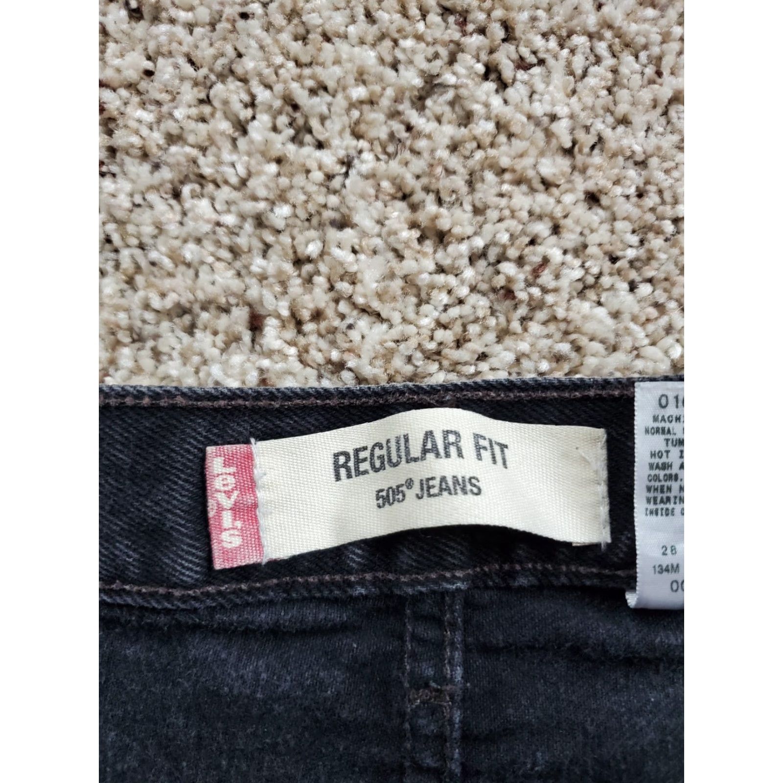 Levi's VINTAGE Levi's 505 Jeans 38x34 Mens Black Regular Fit Straight Leg Cotton Denim Size US 38 / EU 54 - 3 Thumbnail