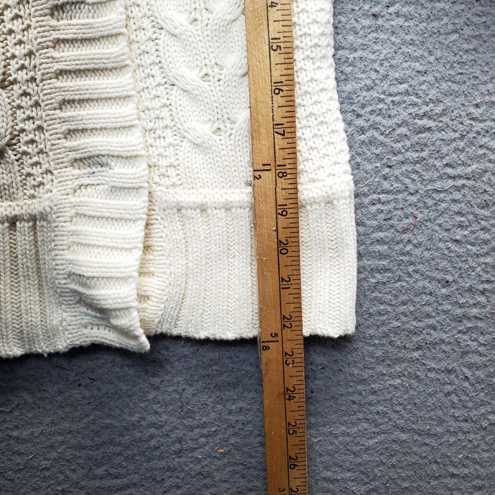 Express Express Cardigan Sweater Womens Small Tan Chunky Open Knit Fold Over Neck Snap Size S / US 4 / IT 40 - 3 Thumbnail