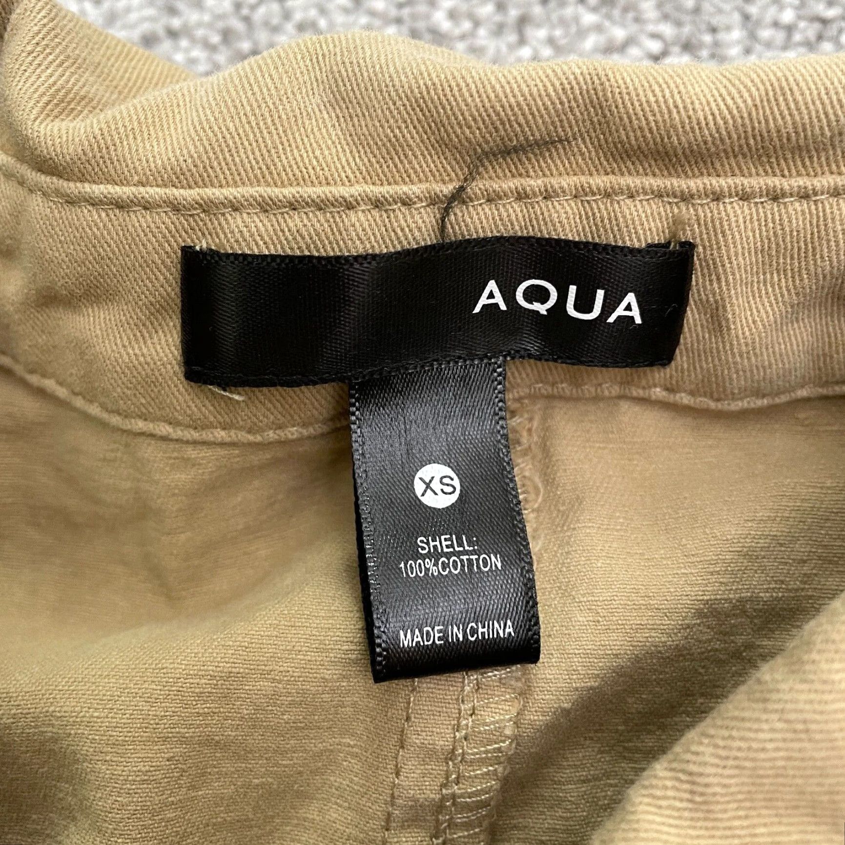 AQUA Aqua Brown Mini Cargo Dress Womens XS Short Sleeve Cotton Snap Size 26" / US 2 / IT 38 - 5 Thumbnail