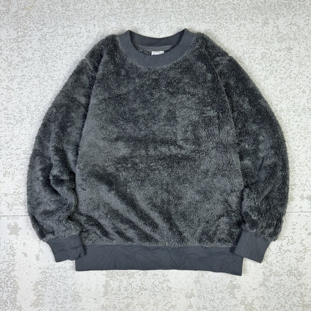 Champion × Japanese Brand Champion Grey Matted Fleece Jumper Sweater Size US S / EU 44-46 / 1 - 1 Thumbnail