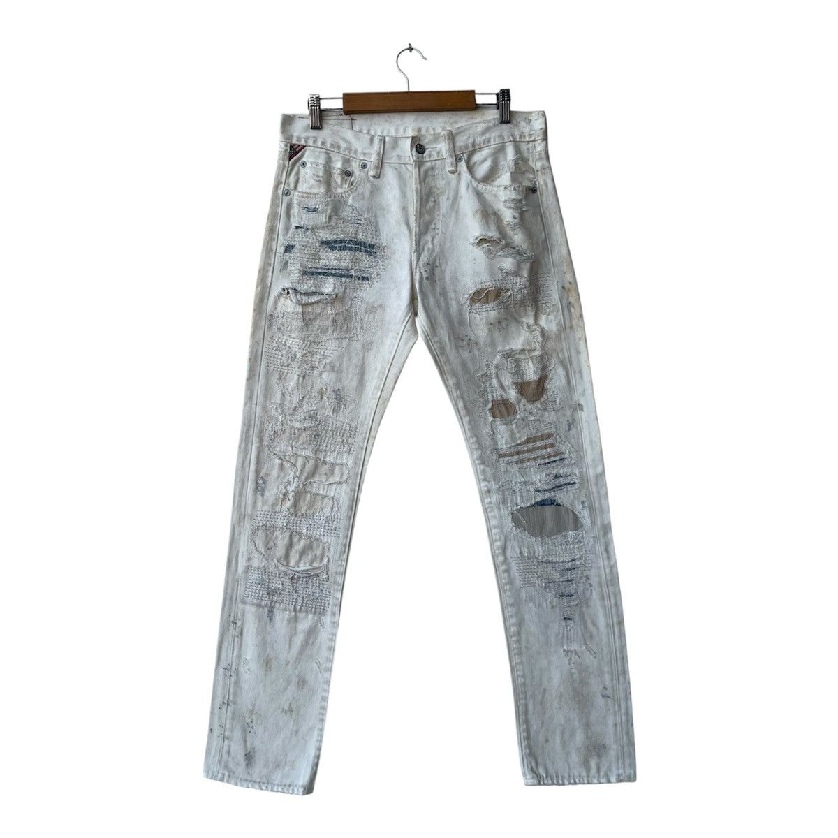 Helmut Lang Denim & Supply Ralph Lauren Boro Sashiko Distressed Denim Size US 32 / EU 48 - 3 Thumbnail