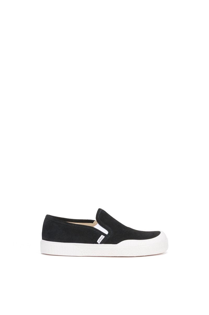 Loewe o1in1g0426 Terra Vulca Slip-On Sneakers in Suede in Black Size US 8 / EU 41 - 1 Thumbnail