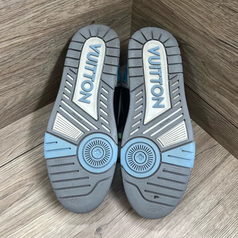 Louis Vuitton Louis Vuitton Trainer Grey-Blue Velcro Shoes Size US 9 / EU 42 - 4 Thumbnail
