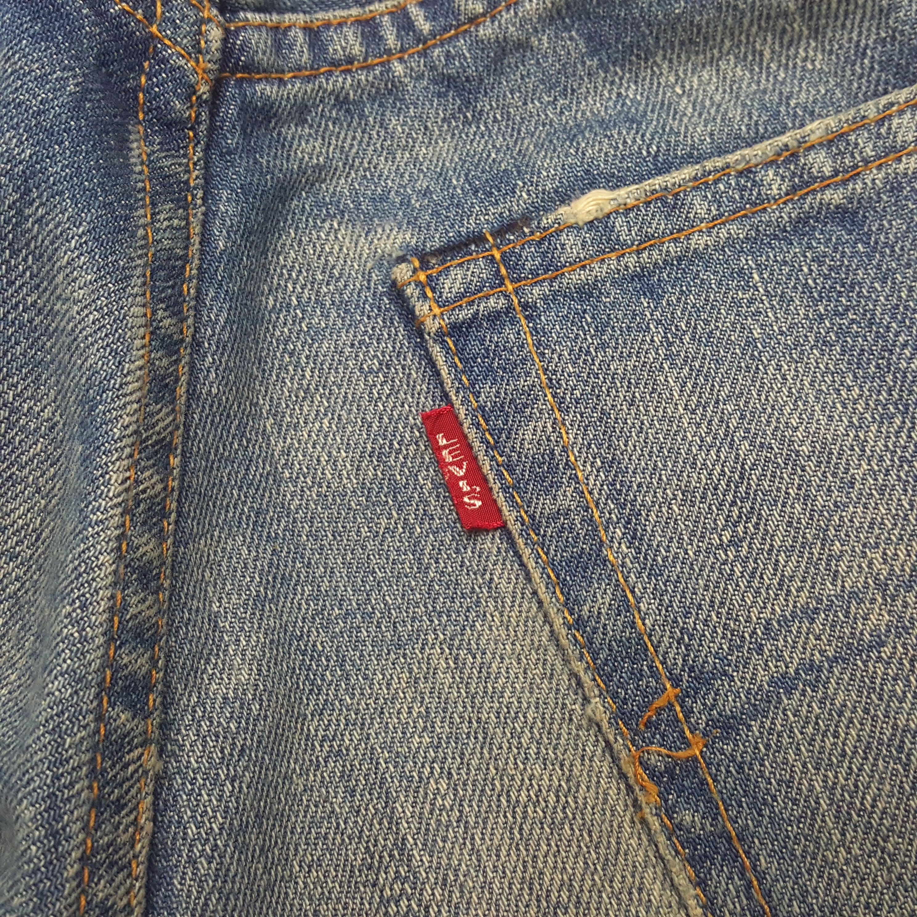 Levi's Vintage Levis 501 Redline Big E Distressed Jeans RR14 Size US 29 - 16 Thumbnail