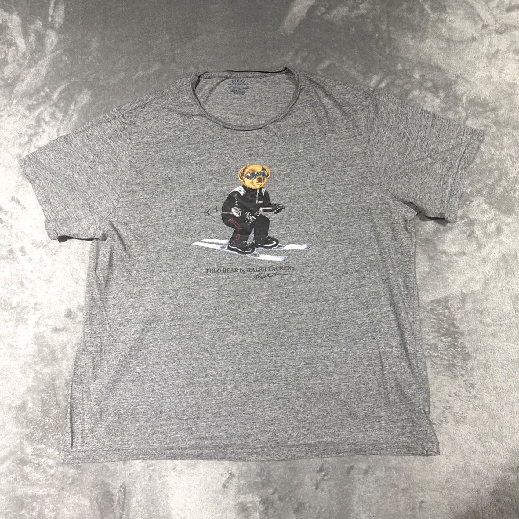 Polo Ralph Lauren Polo Ralph Lauren Polo Bear Shirt Mens XXL Gray Ski Snow Skiing Snowboarding Alpine Crew Neck Short Sleeve Size US XXL / EU 58 / 5 - 2 Thumbnail