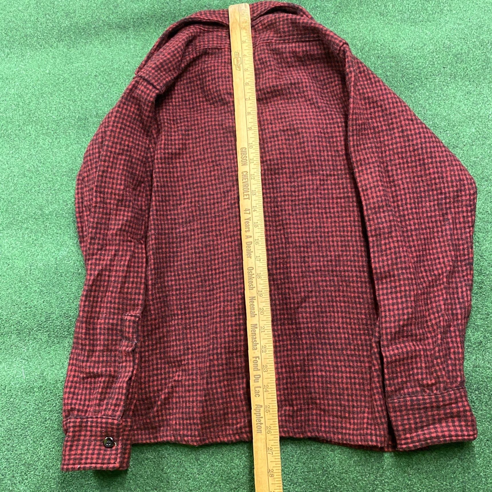 Vintage VINTAGE Brent Wool Flannel Shirt Mens M Red Black Plaid 50S 60S Button Up Long Sleeve Collared Woolendeavor? Size US M / EU 48-50 / 2 - 7 Thumbnail