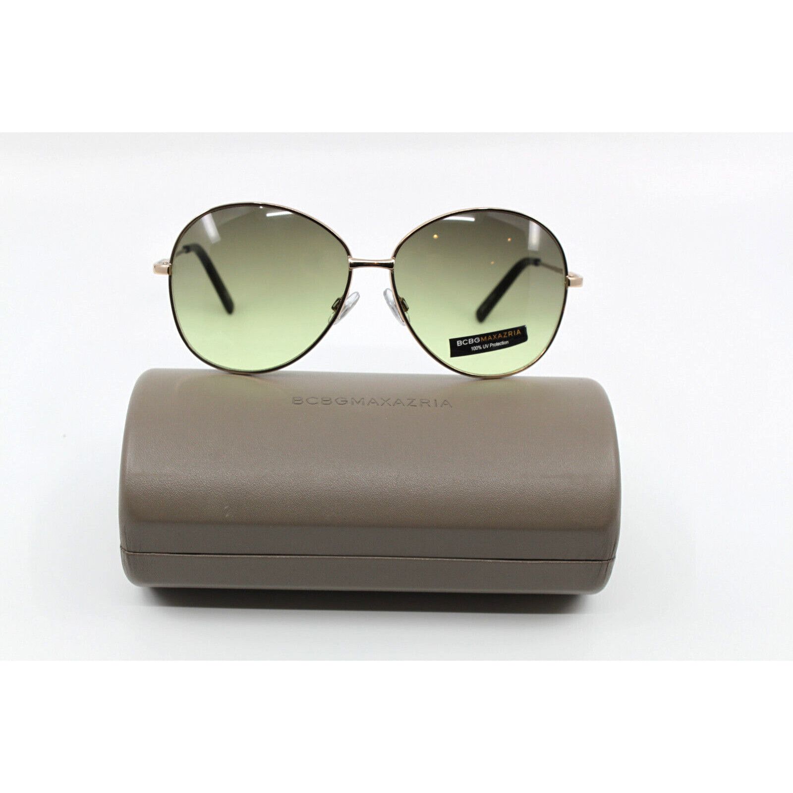 Bcbgmaxazria A4 Brand NEW BCBG Max Azria Gold Green Sunglasses with Case Size ONE SIZE - 1 Thumbnail