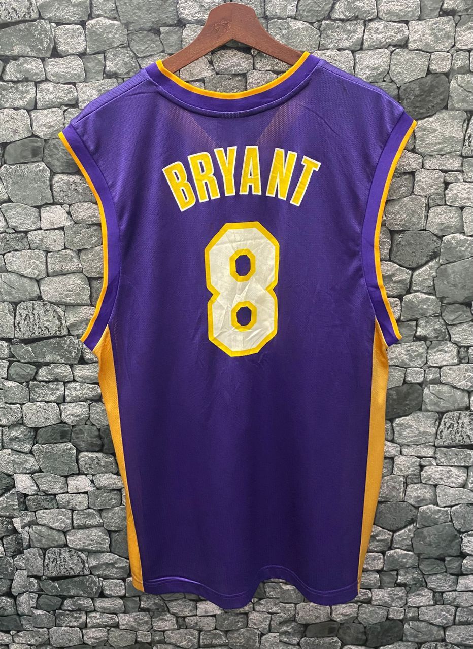Vintage Vintage 90s Reebok Lakers Bryant Singlet Jersey Size US M / EU 48-50 / 2 - 2 Thumbnail