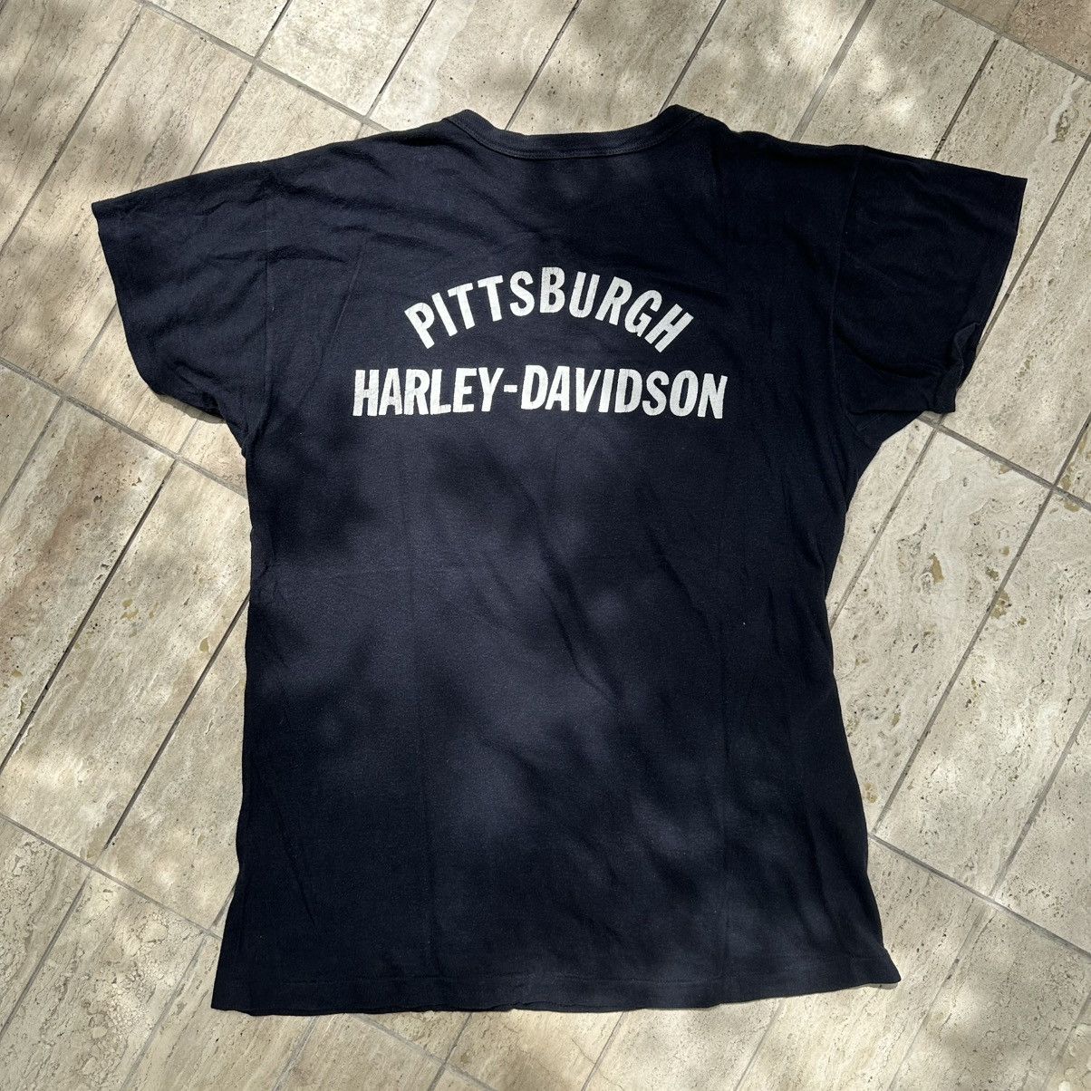 Harley Davidson × Vintage Vintage Harley Davidson Motorcycle T-Shirt Size US L / EU 52-54 / 3 - 4 Thumbnail