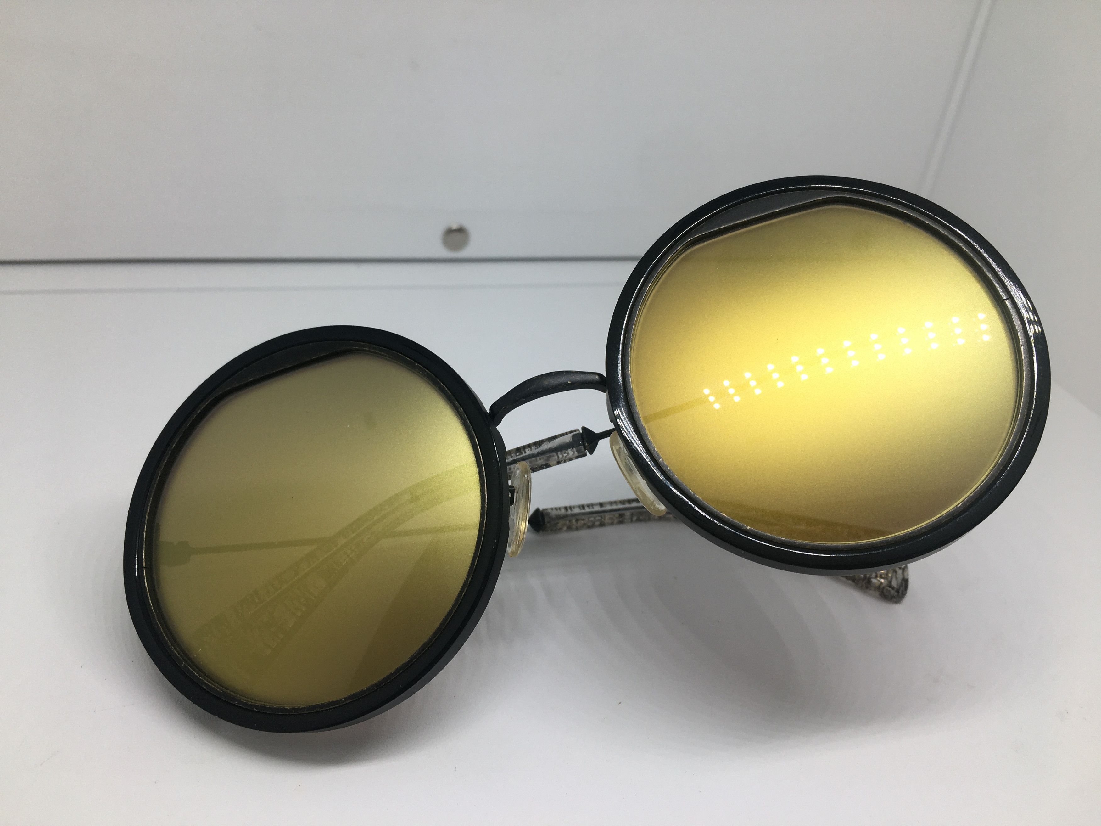 Yohji Yamamoto Yohji Yamamoto YY5016 Round Sunglasses Frame Size ONE SIZE - 7 Thumbnail