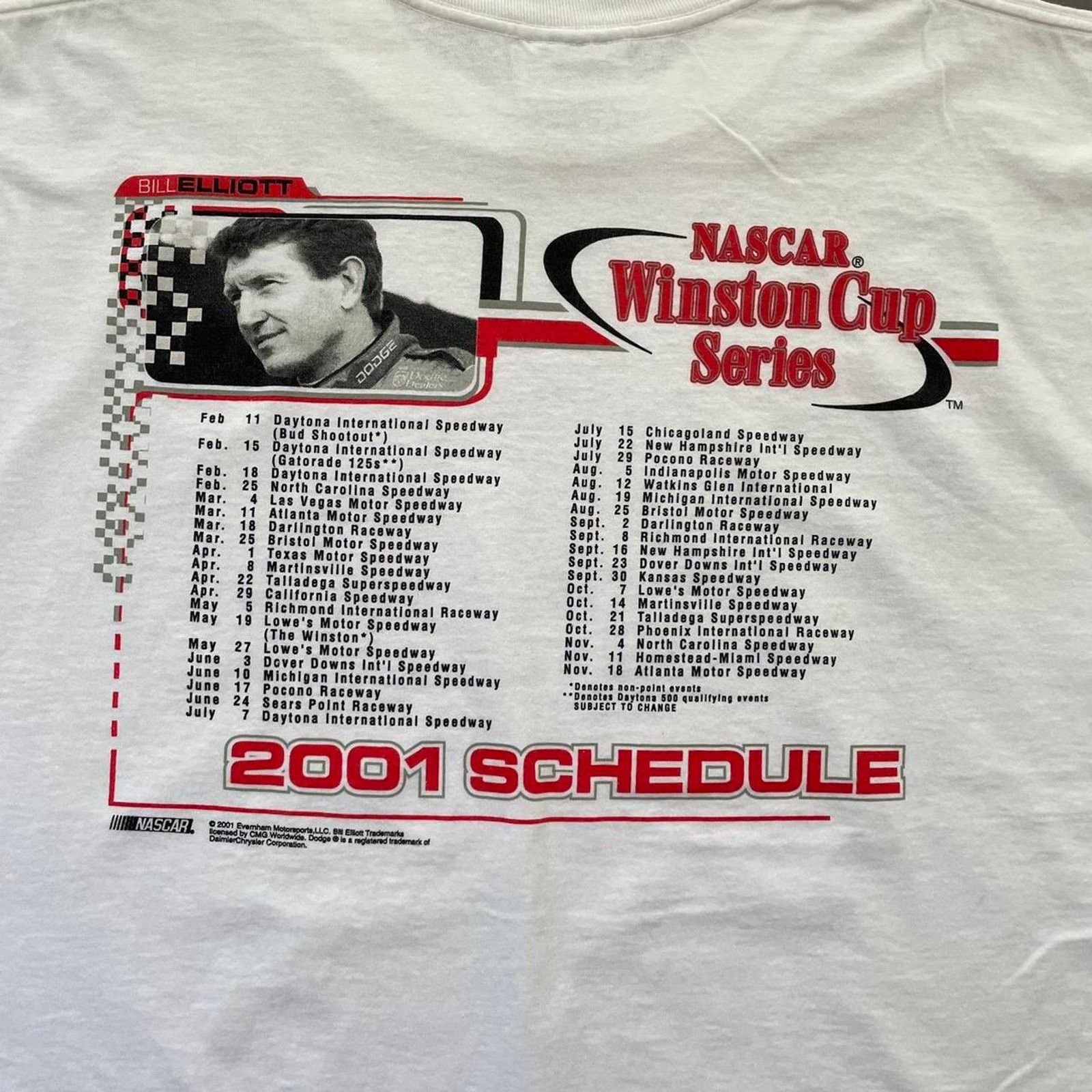 NASCAR Vintage Bill Elliott Dodge NASCAR Graphic T-shirt Size US XL / EU 56 / 4 - 4 Thumbnail