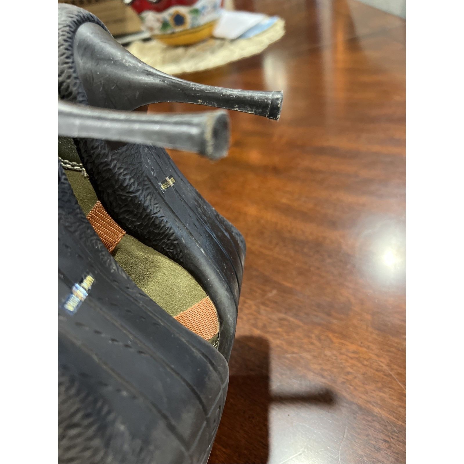 Vintage Y2K Dollhouse Olive Green Strap Retro Style “Brooke” Wedge B Size US 7.5 / IT 37.5 - 5 Thumbnail