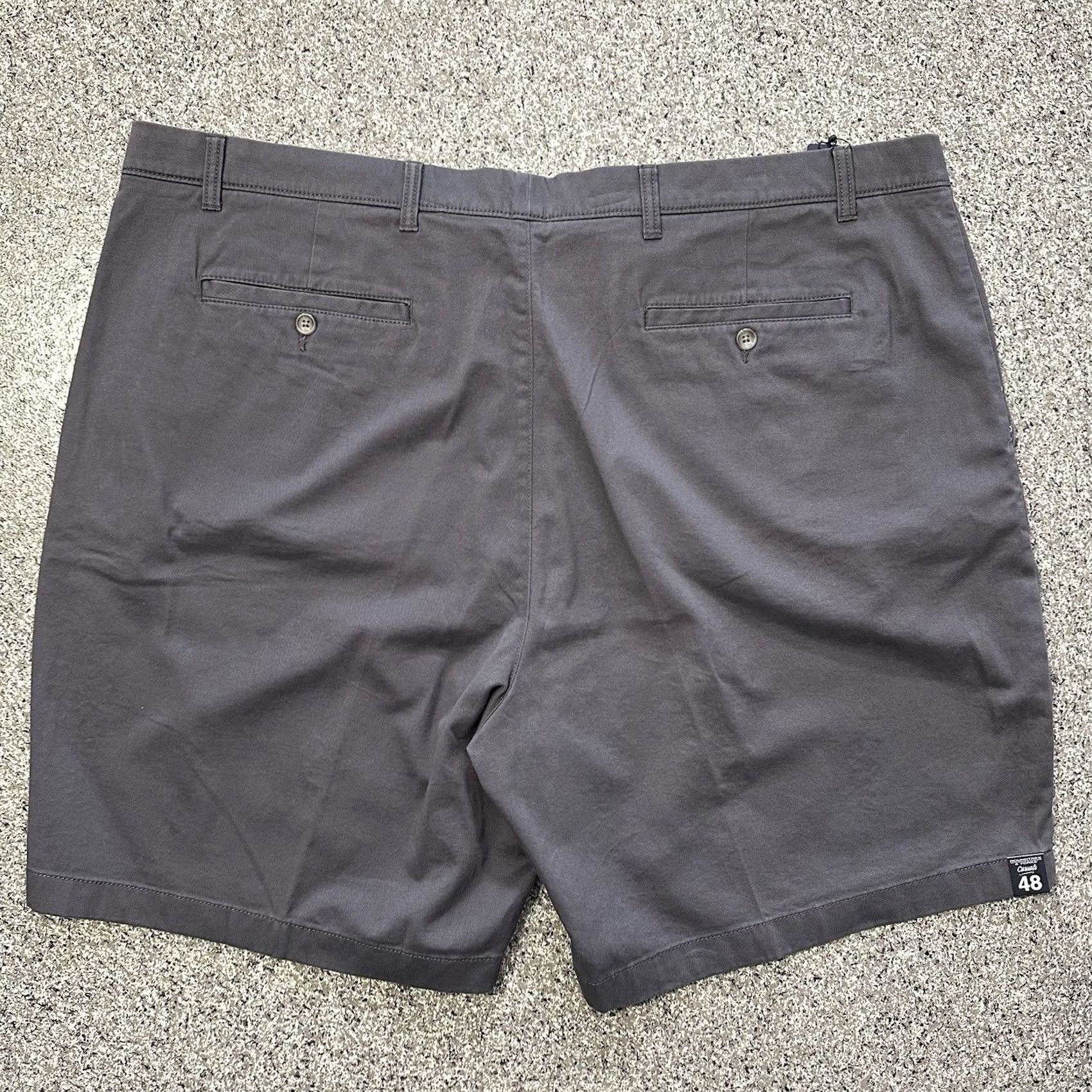 Roundtree & Yorke Roundtree & Yorke Shorts Mens 48 Big & Tall Grey Flat Front 9” Stretch Casual Size US 32 / EU 48 - 4 Thumbnail