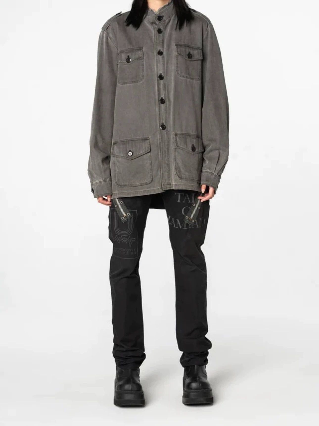 Raf Simons Raf Simons Face jacket behind the gray religious period-250 Size US M / EU 48-50 / 2 - 3 Thumbnail