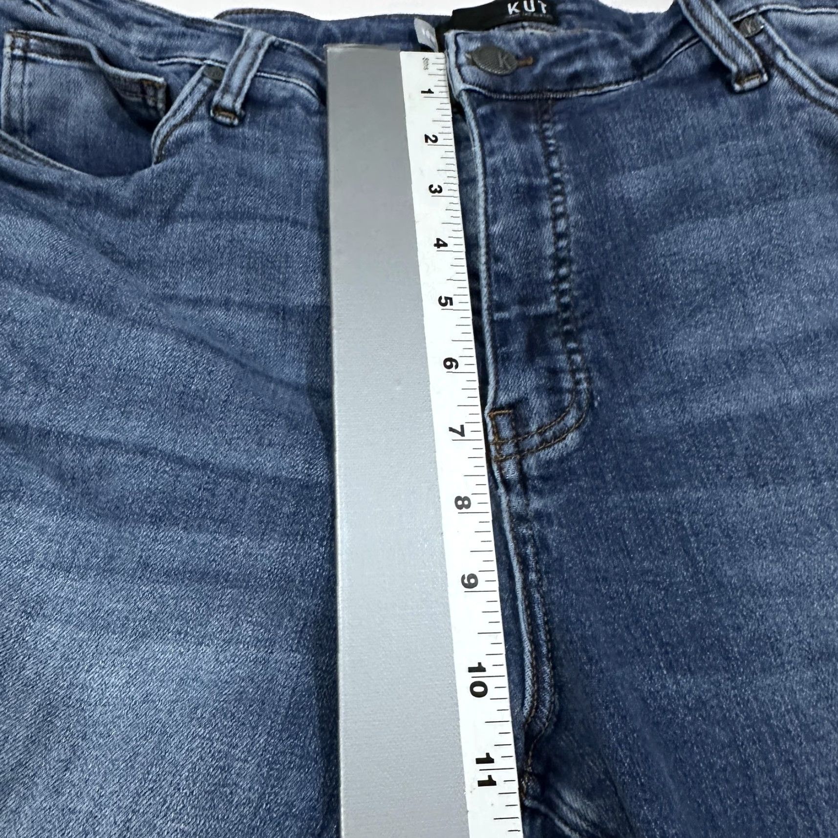 Vintage KUT from the Kloth Jeans Womens 16W Blue Rachael Mom High Rise DIY Raw Hem Size 38" / US 16 / IT 52 - 5 Thumbnail