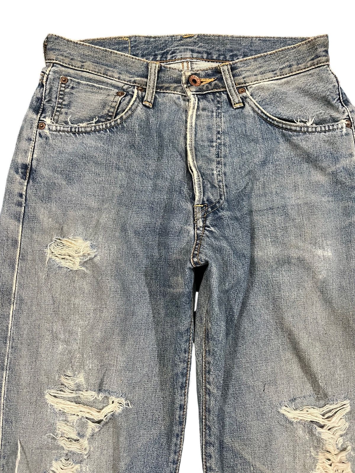 Edwin Vintage Edwin 505X Selvedge Distressed Denim Size US 29 - 2 Thumbnail
