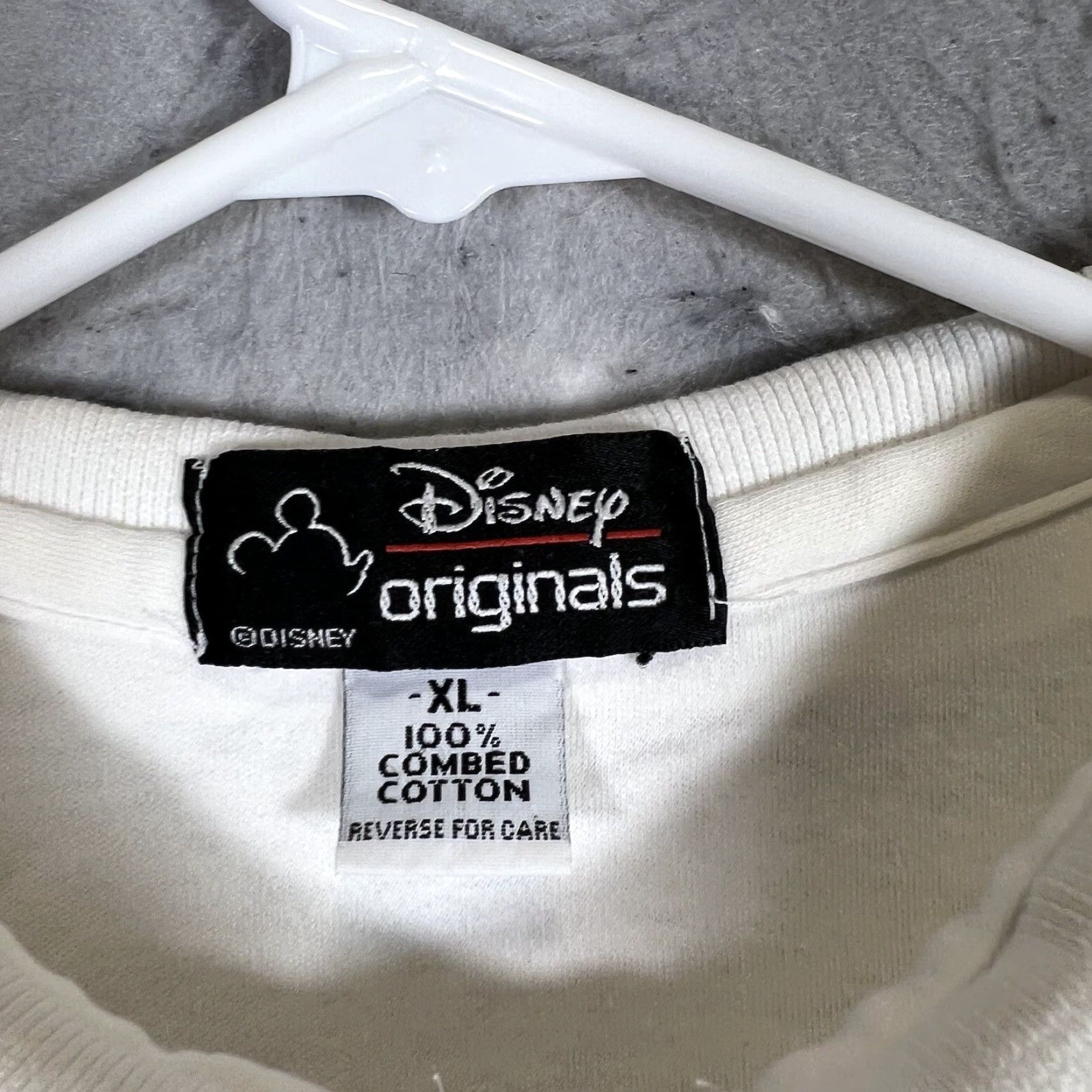 Disney VINTAGE Disney Originals University Polo Shirt Adult XL White Mens Polo 90s University Embroidered 100% Cotton Short Sleeve Collared Button Polo Shirt Size US XL / EU 56 / 4 - 7 Thumbnail
