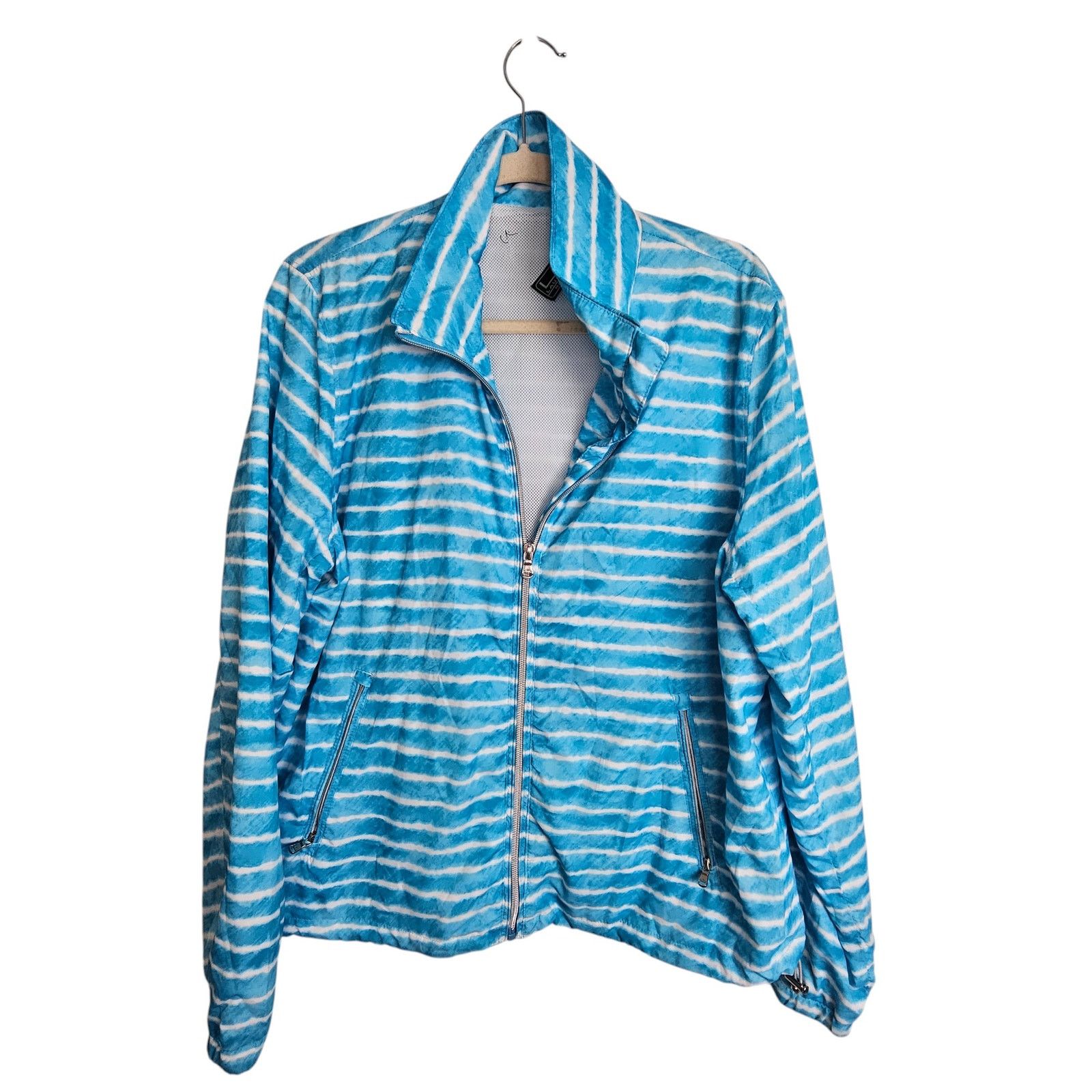 Ralph Lauren Ralph Lauren Active Striped Full Zip Windbreaker Jacket Size XL / US 12-14 / IT 48-50 - 1 Thumbnail