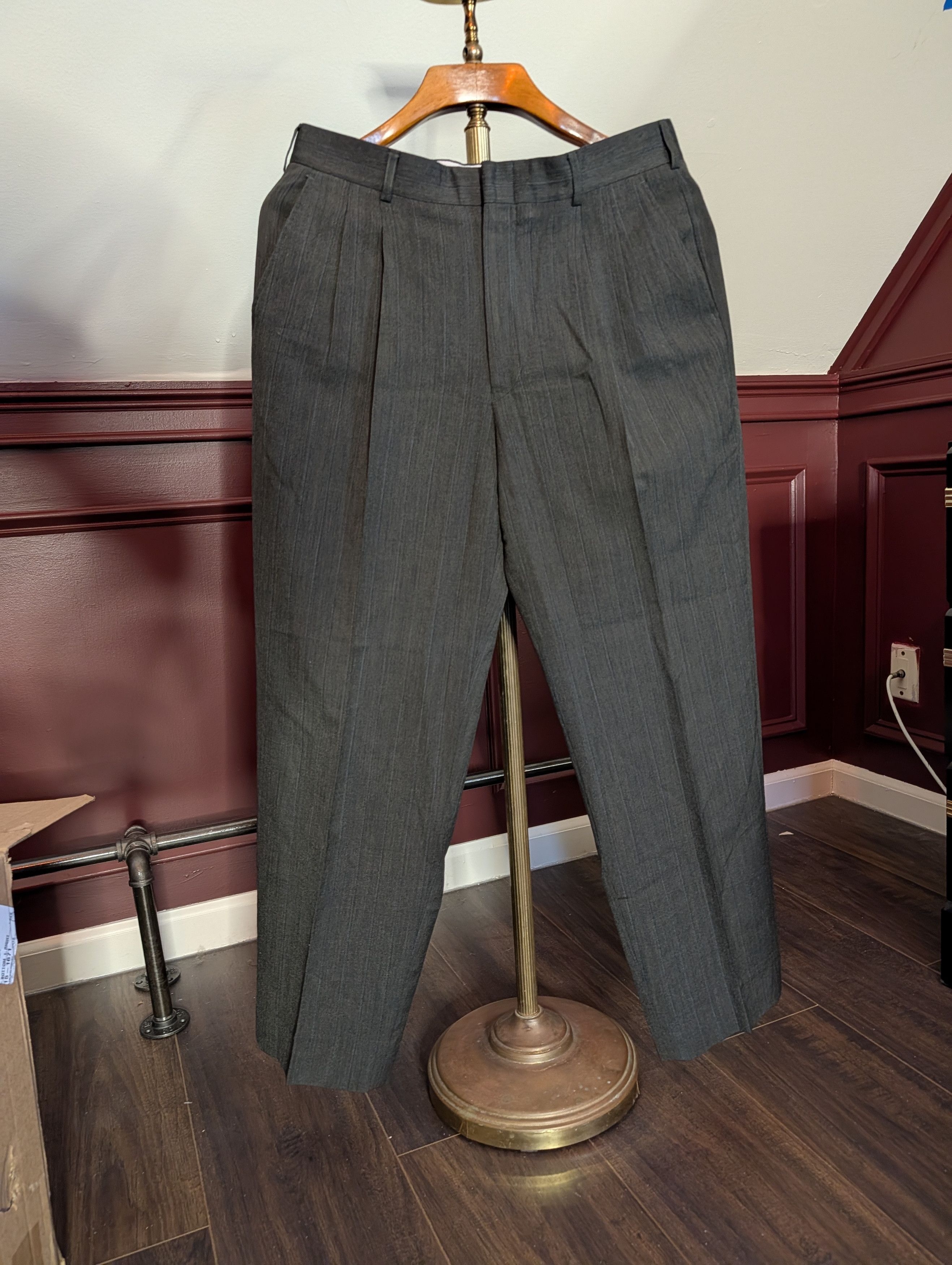 Other DORMEL ITALY gray striped wool tailored dress trousers Size US 33 - 1 Thumbnail