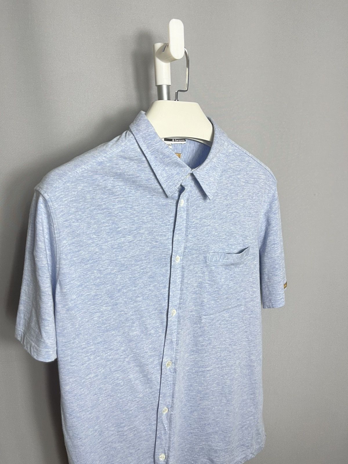 Samsonite samsonite shirt mens stretch blue italy short sleeve cotton Size US L / EU 52-54 / 3 - 4 Thumbnail