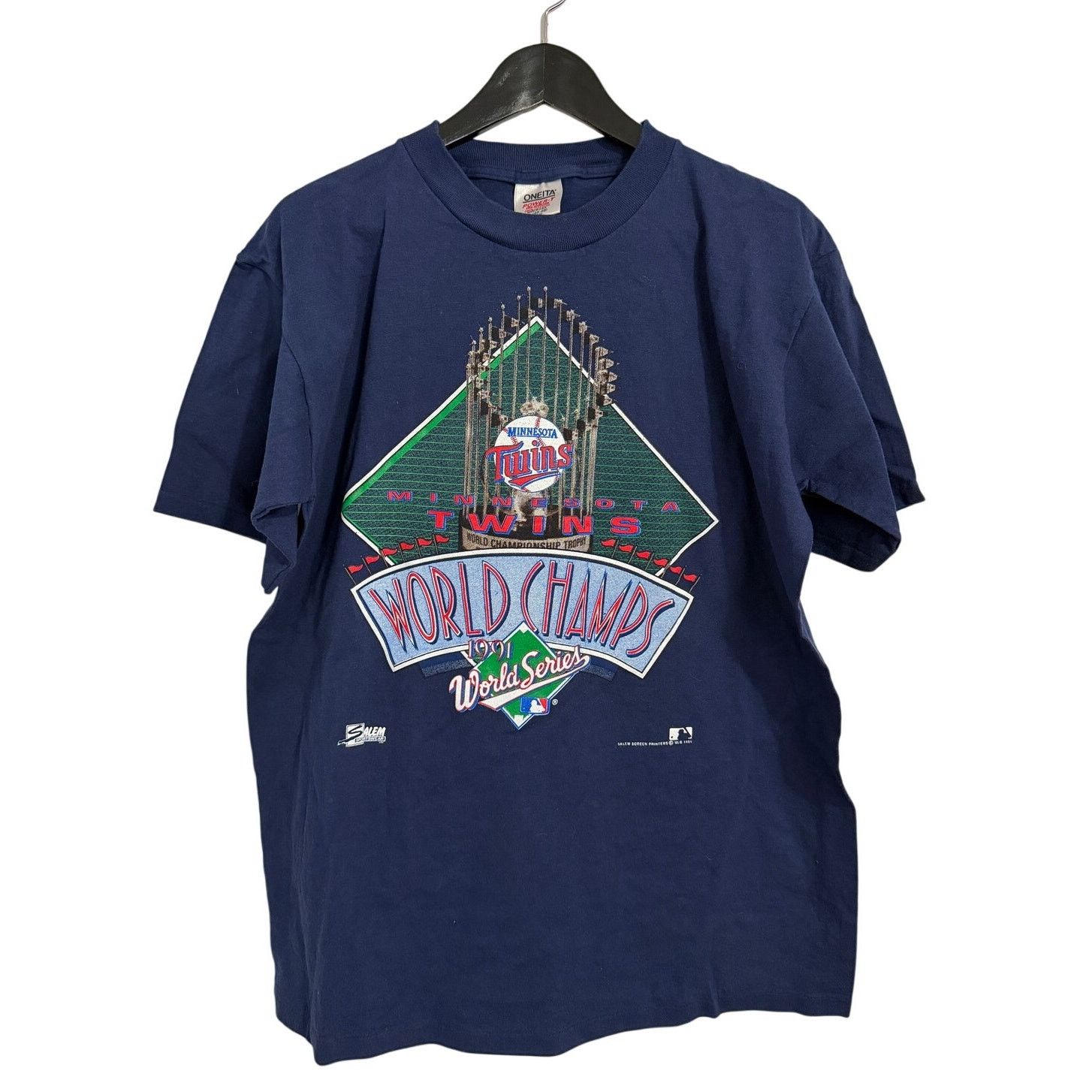 Salem Sportswear Vintage 1991 Minnesota Twins Single-Stitch T-shirt Size XL Size US XL / EU 56 / 4 - 1 Thumbnail