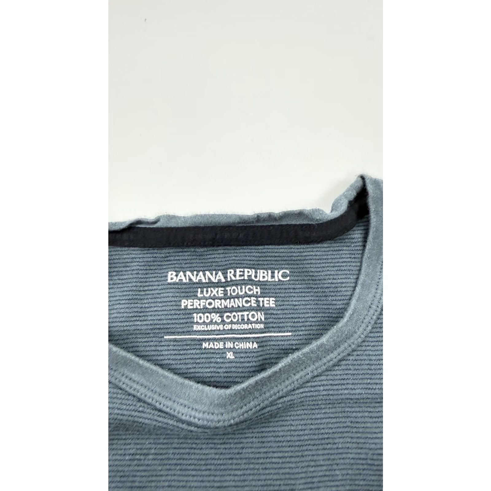 Banana Republic Banana Republic Shirt Mens XL Blue Luxe Touch Performance Tee 100% Cotton Size US XL / EU 56 / 4 - 4 Thumbnail