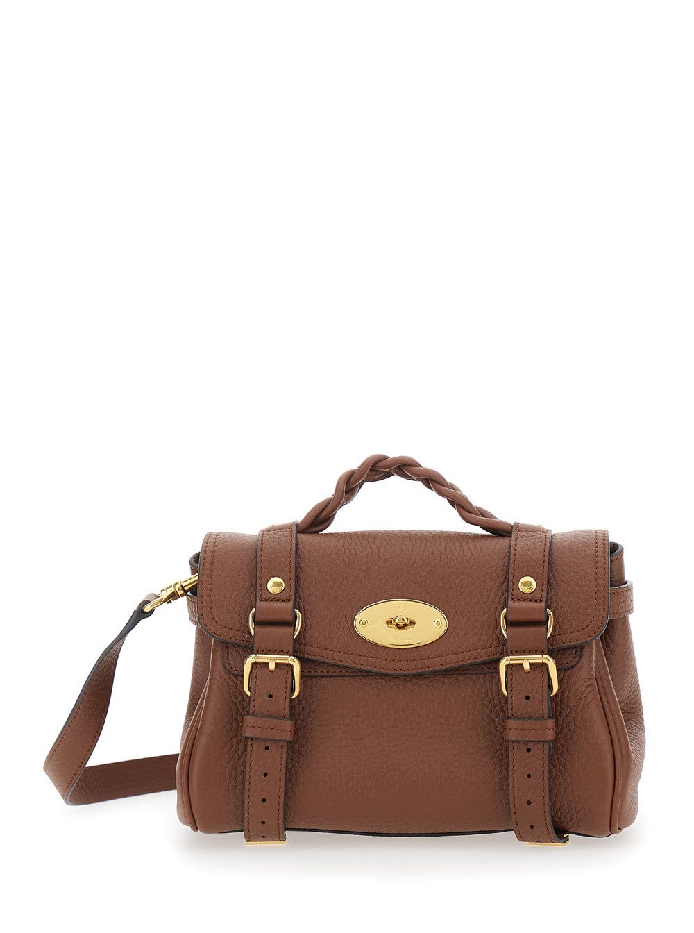 Mulberry Handbag 'Alexa Mini' with Turn Lock in Brown Hammered Leather Size ONE SIZE - 1 Thumbnail
