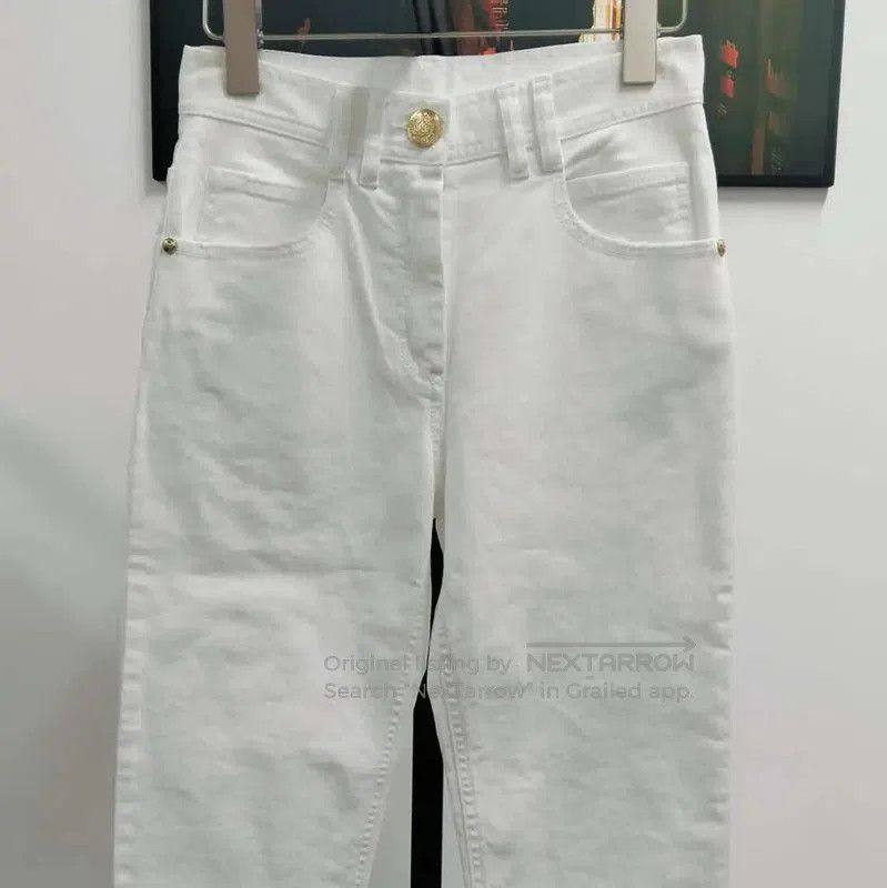Balmain Balmain White Cotton Women's Denim Pants . Size 23" - 5 Thumbnail