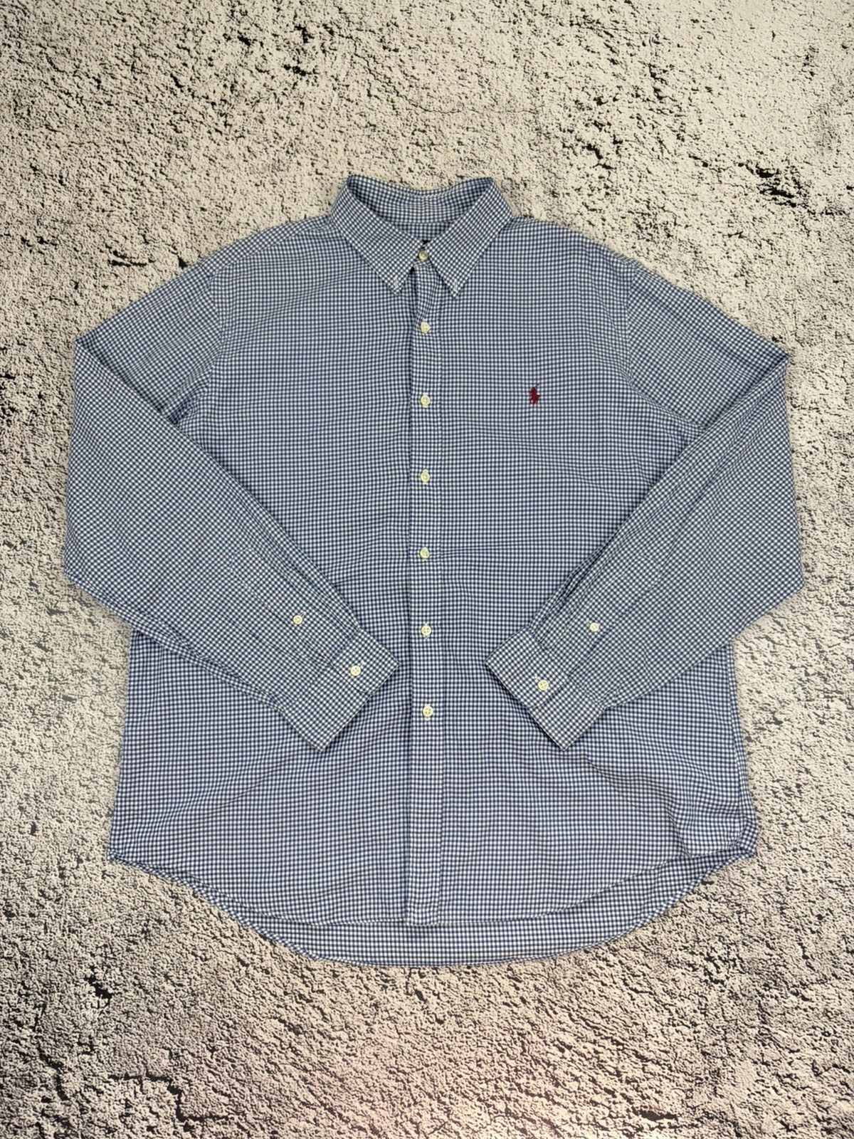 Ralph Lauren Polo Ralph Lauren Blue Gingham Button Down Shirt XL Size US XL / EU 56 / 4 - 1 Thumbnail