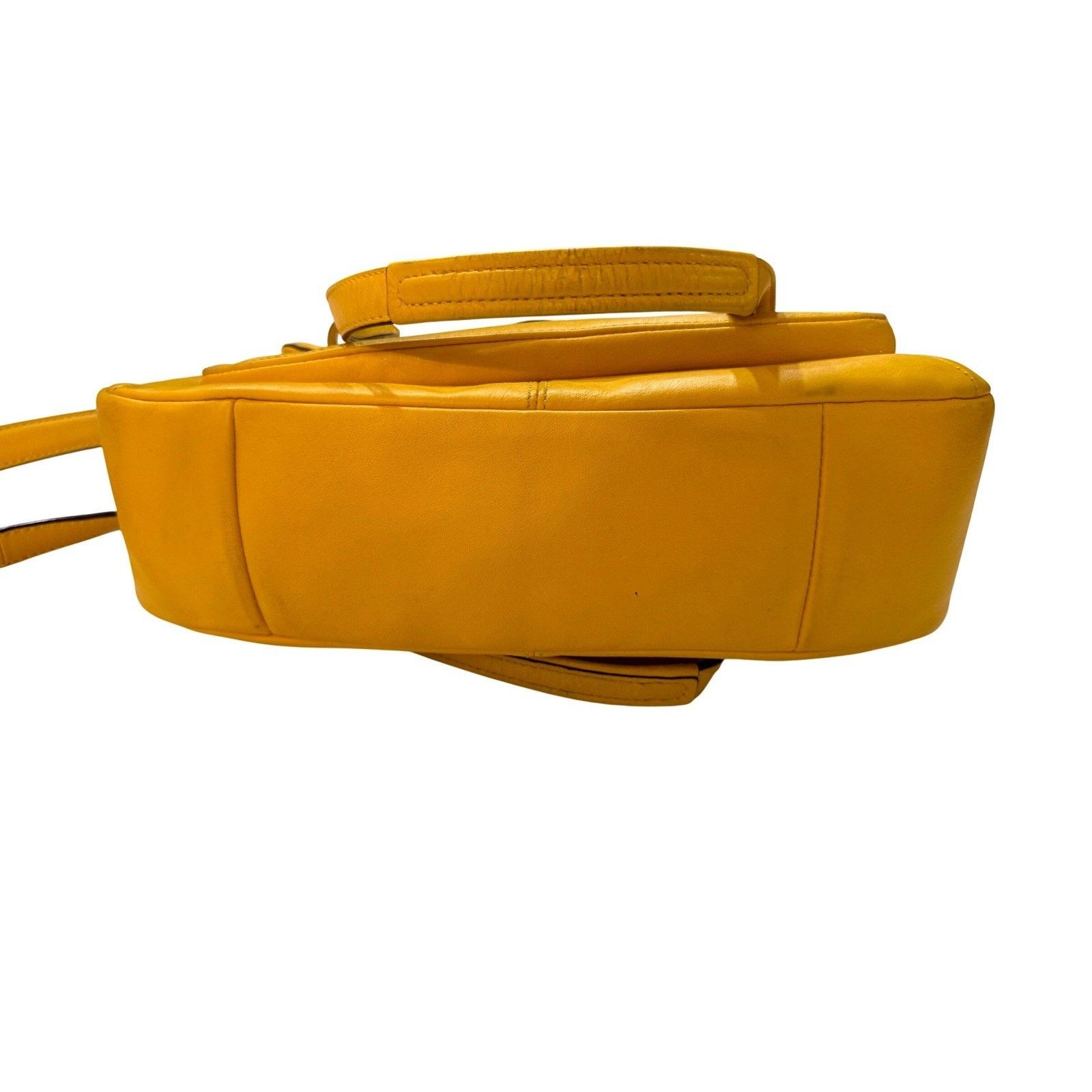 Coach Coach Campbell Satchel Yellow Leather Crossbody Buckle Y2K Size ONE SIZE - 6 Thumbnail