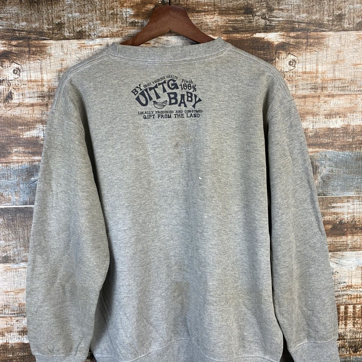 Japanese Brand DL Uittg Baby Gray Vintage thrashe Sweatshirt #C1200 Size US L / EU 52-54 / 3 - 13 Thumbnail