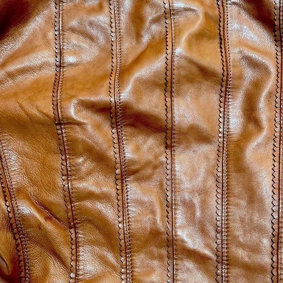 Elie Tahari ELIE TAHARI size S super soft cognac brown leather fitted ja Size S / US 4 / IT 40 - 11 Thumbnail