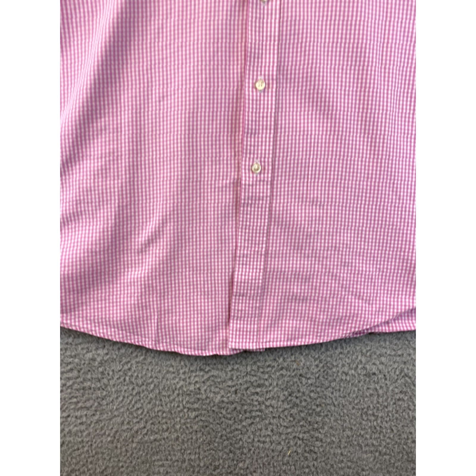 Tommy Hilfiger Tommy Hilfiger Shirt Men 16.5 Slim Button-Front Check Pink 32/33 Cotton Knit 81-26 Size US L / EU 52-54 / 3 - 3 Thumbnail