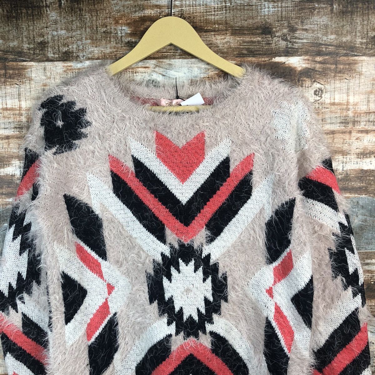 Vintage Chille Anap Pink mohair navajo Knitwear #A1879 Size S / US 4 / IT 40 - 5 Thumbnail