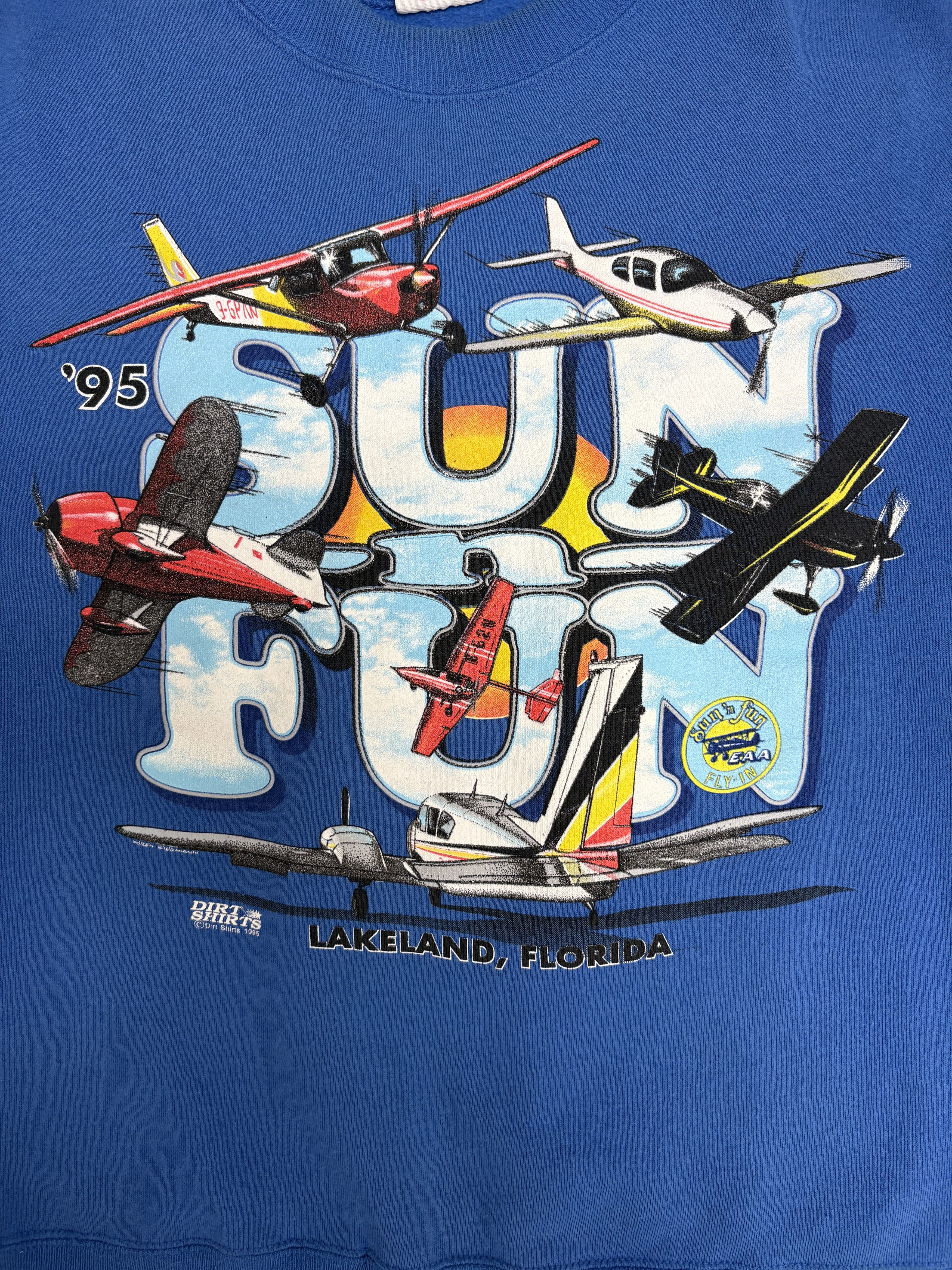 Vintage Sun 'n Fun Lakeland, Florida Vintage Blue Crewneck Size US L / EU 52-54 / 3 - 2 Thumbnail