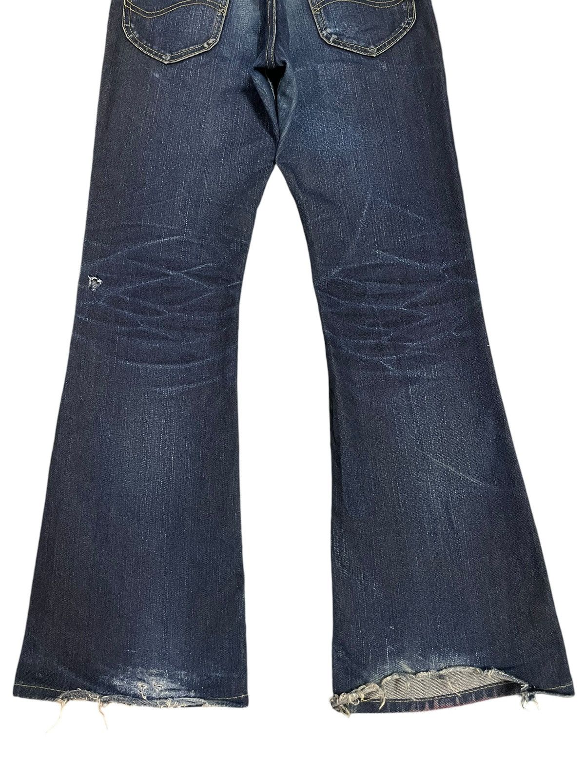 Lee Vintage Y2K Lee Riders Indigo Wash Frayed Flare Jeans Size US 29 - 9 Thumbnail
