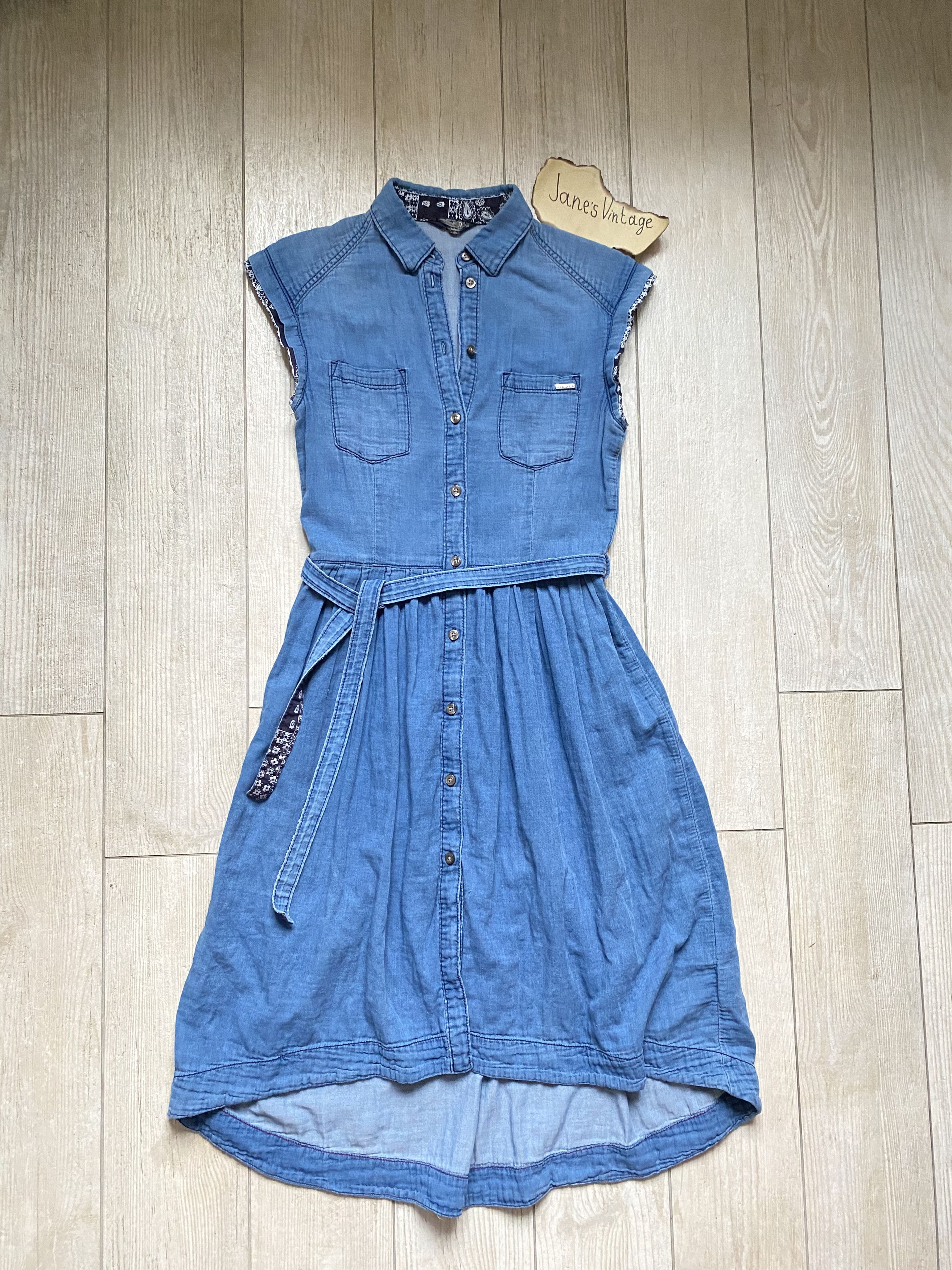 Diesel DIESEL Vintage Denim-Look Summer Dress Size XS / US 0-2 / IT 36-38 - 1 Thumbnail