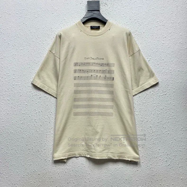 Balenciaga Balenciaga Band Collab Limited Note Print Short Sleeve T-S Size US S / EU 44-46 / 1 - 1 Thumbnail