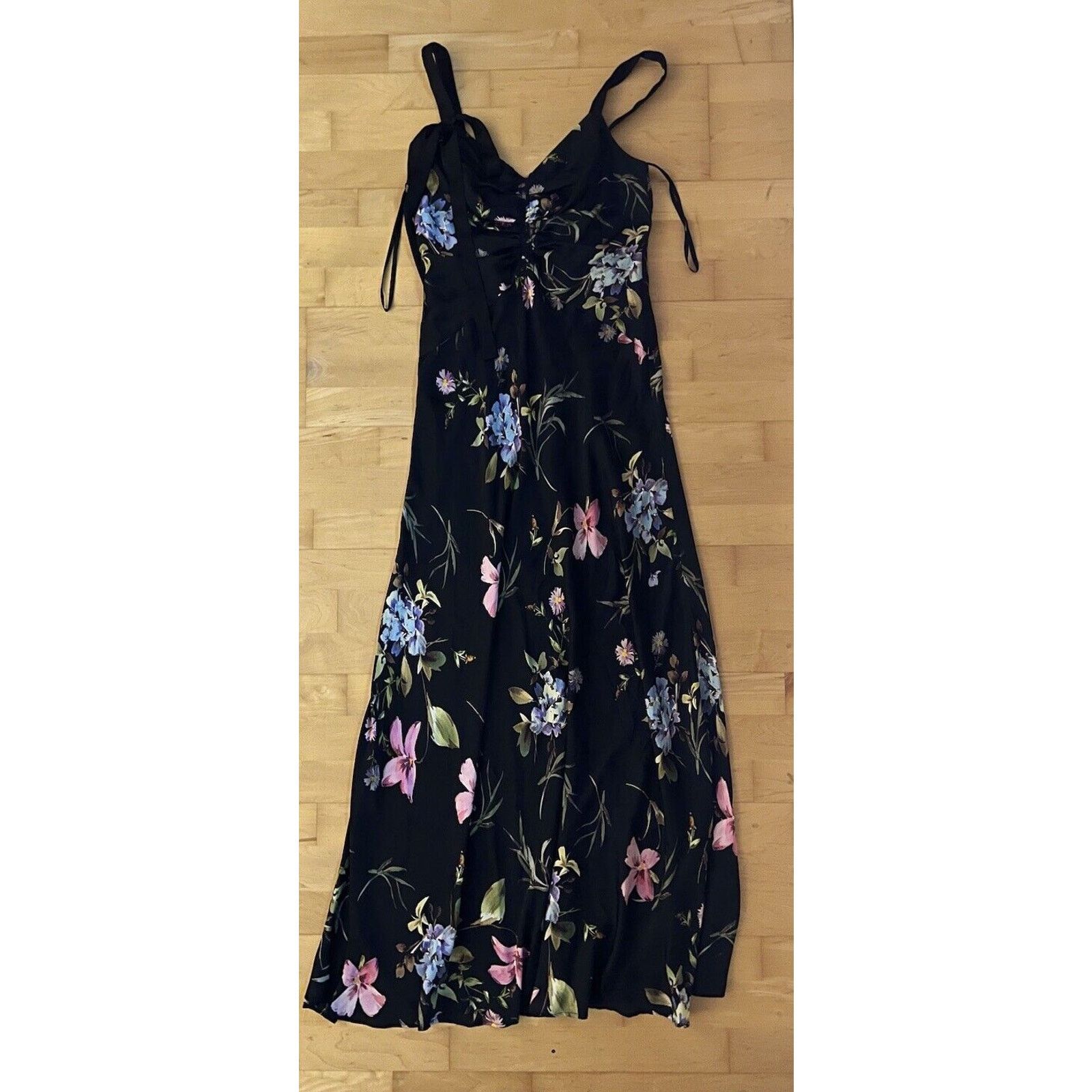 Jil Stuart Jill Stuart Black Floral Maxi Dress 6 Size M / US 6-8 / IT 42-44 - 2 Thumbnail